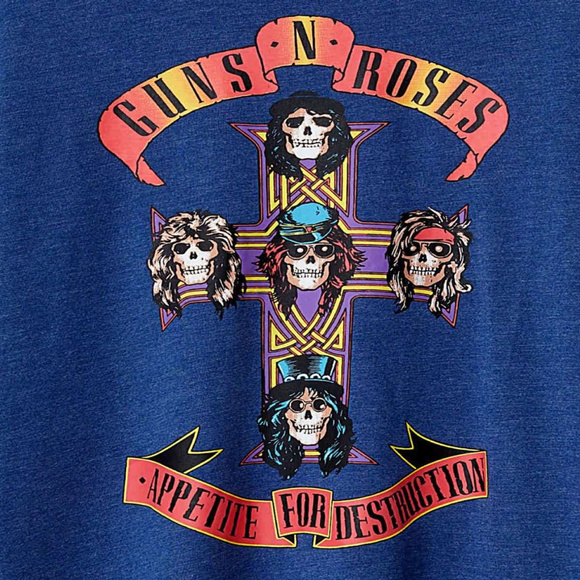 Guns N Roses Boys metal rock Official T-Shirt 4-6 6-8 8-10 NWT - Picture 2 of 2